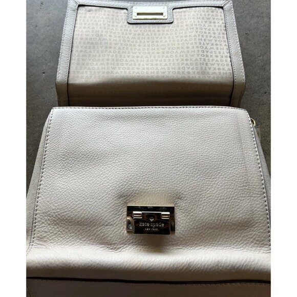 Kate Spade New York MAGNOLIA PARK LARGE LAUREL Tote Leather Bag Purse Cream - Picture 15 of 16